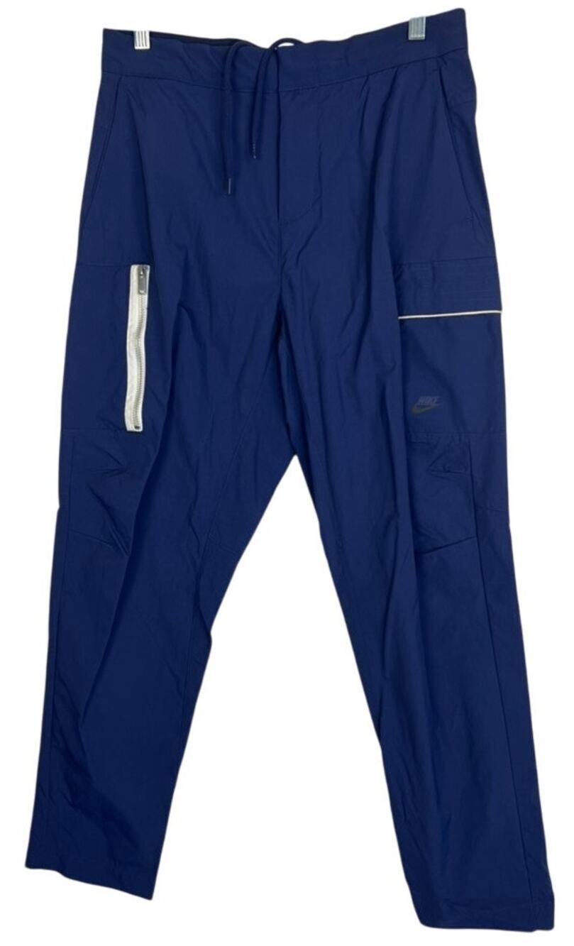 Mens Nike Blue Sportswear Woven Cargo Athletic Sporty Track Unlined Pants Size M